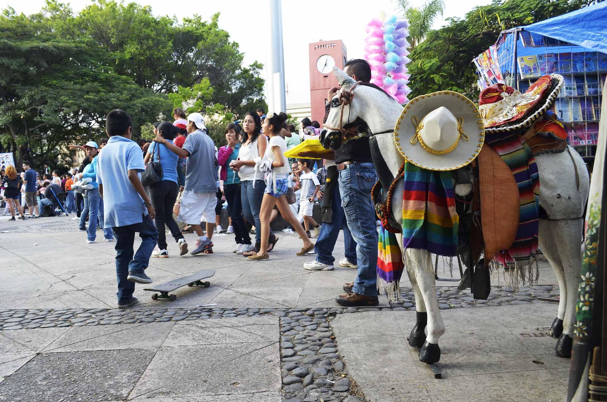 Caballito en Plaza de Armas. Foto Máximo Cerdio