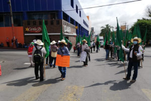 Integrantes de la Unión Nacional de Trabajadores Agrícolas en Plan de Ayala. Foto cortesía