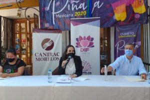 Natalia Rezende en conferencia de prensa. Foto cortesía