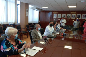 Conferencia del Instituto de la Educación Básica del Estado de Morelos (IEBEM) y Luis Arturo Cornejo Alatorre, Secretario de Educacion. Foto cortesía