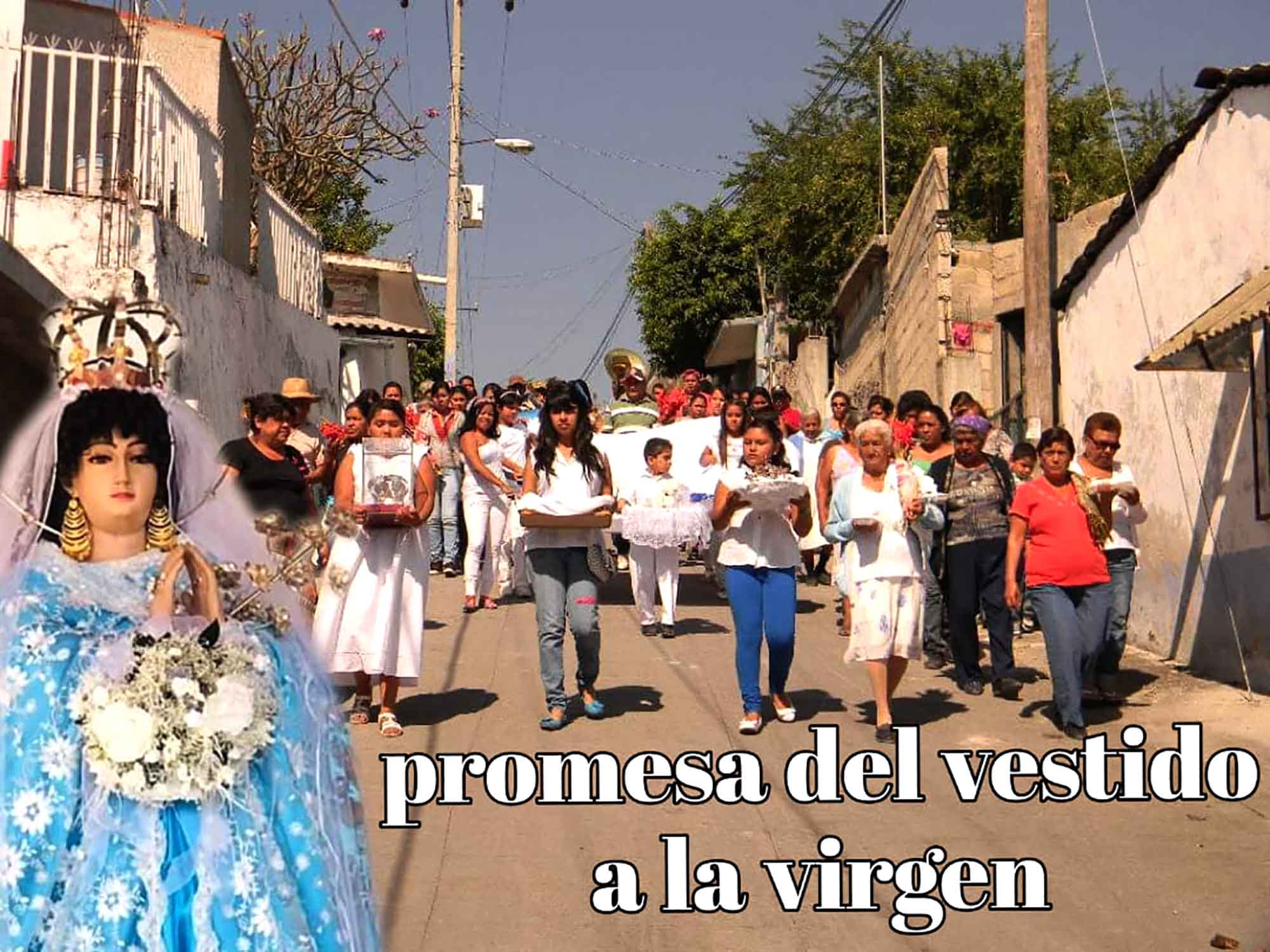 Promesa vestido de la Virgen. Foto del muro del faceboook de la iglesia de San Esteban