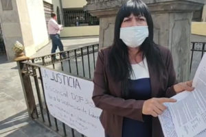 Litigante protesta