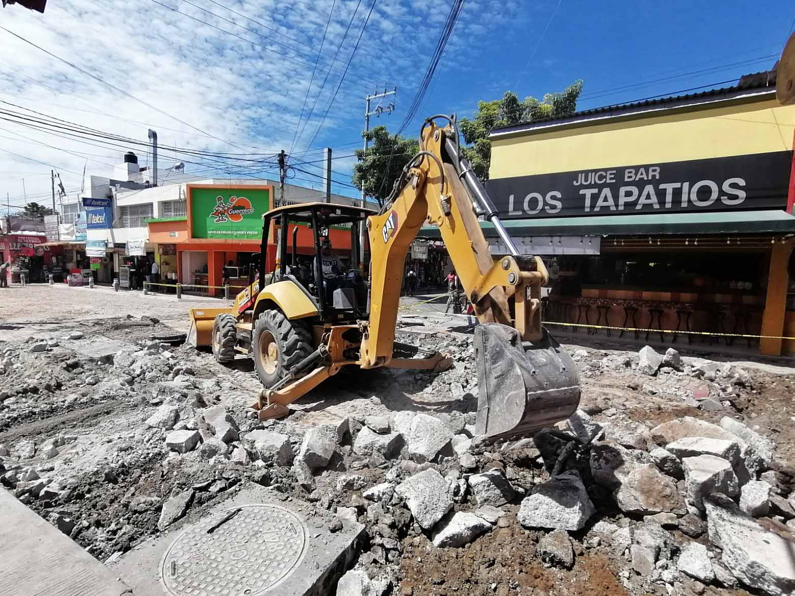 Obras en el centro de Jojutla 