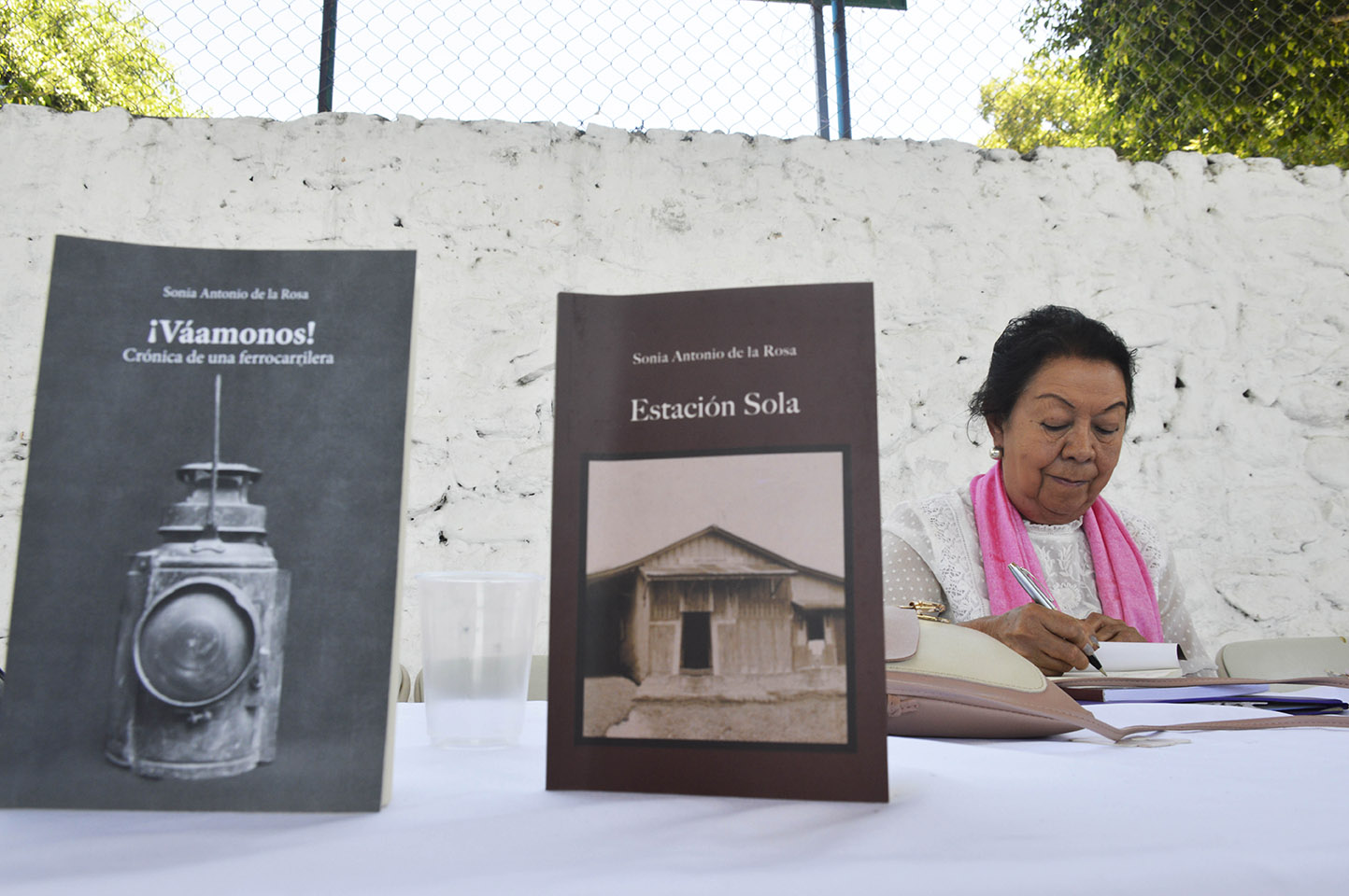 Sonia Antonio de la Rosa y sus dos libros