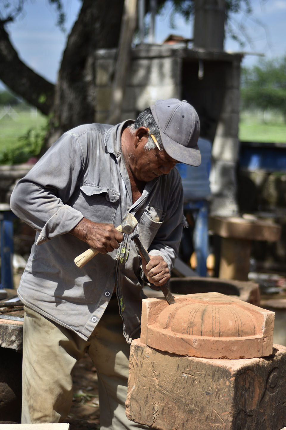 Gelasio trabajando