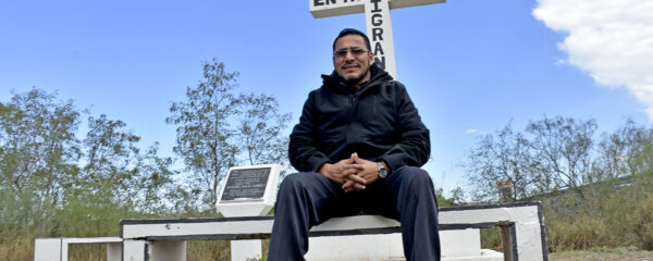 Martin en el monumento