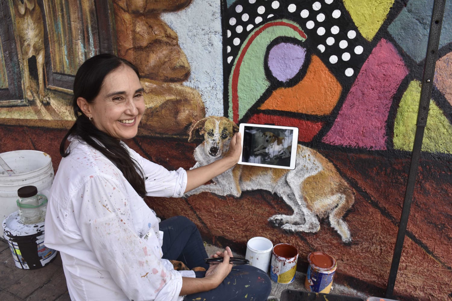 Mural con el Manchas