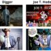 Imagen comparativa de los dos personajes